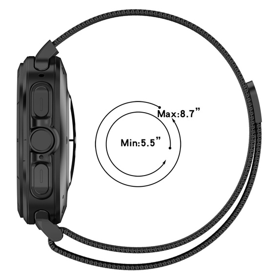 Milánsky náramok pre Samsung Galaxy Watch Ultra 47mm (2025 / 2024), čierny