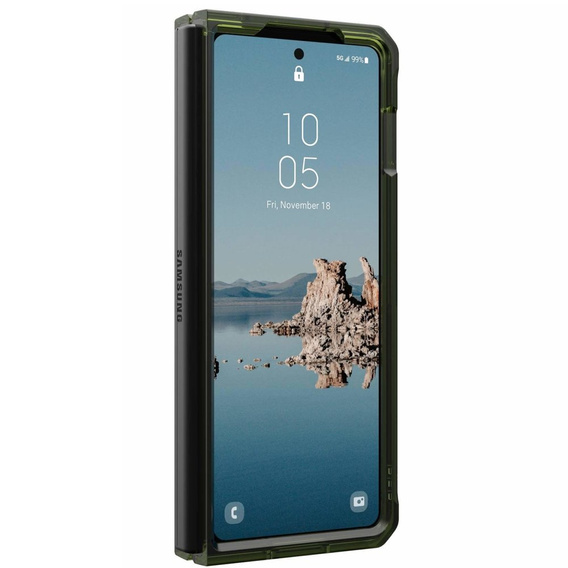 Urban Armor Gear Obal na mobil pre Galaxy Z Fold 5 5G, Plyo MagSafe, transparentné / zelené