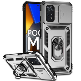 Obal na mobil pre Xiaomi Poco M4 Pro 4G, CamShield Slide, strieborné
