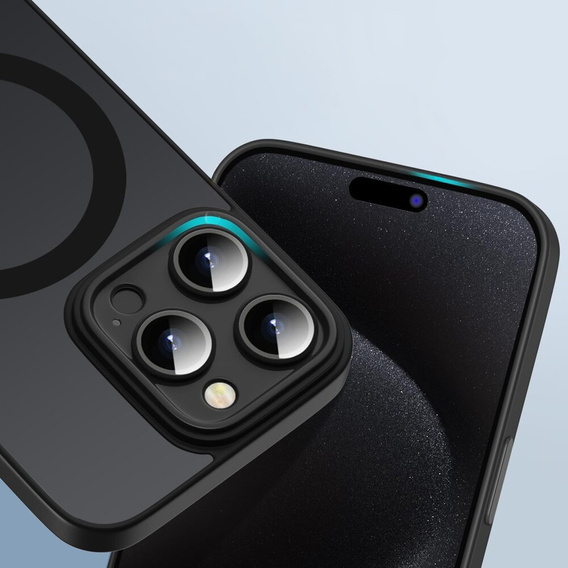 Puzdro pre iPhone 11 Pro, pre MagSafe, ERBORD Matt Case, čierny + sklo na displej
