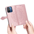 Klapkové puzdro pre Xiaomi Redmi 12C, Mandala, ružové rose gold