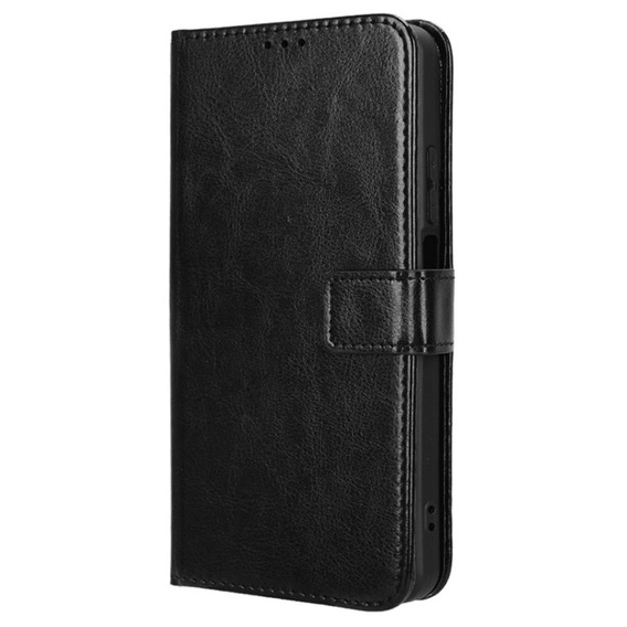 Klapkové puzdro pre Realme C61, Crazy Horse Wallet, čierne