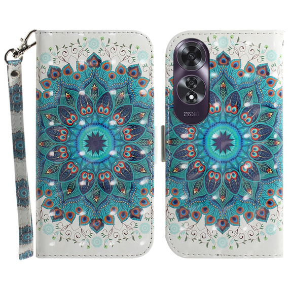 Klapkové puzdro pre Oppo A60, Wallet, Mandala Flower