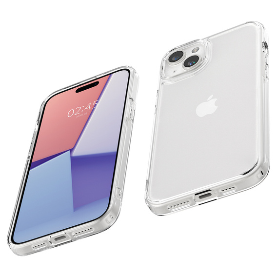 Puzdro Spigen pre iPhone 15, Ultra Hybrid, priehľadné + tvrdené sklo 9H