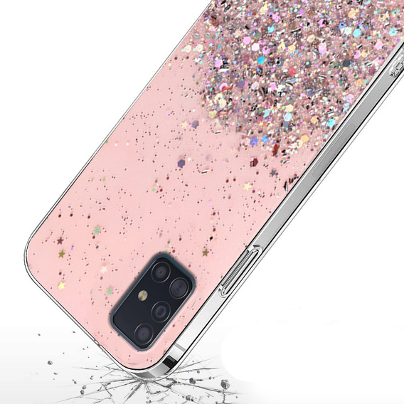 Obal na mobil pre Samsung Galaxy A71 5G, Glittery, ružové