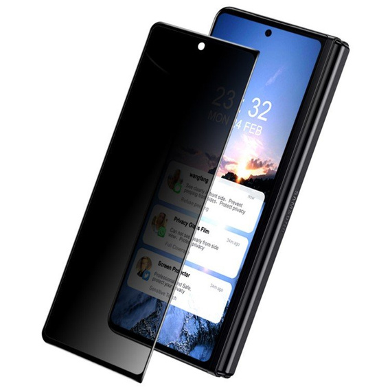 IMAK Privacy Tempered Glass pre Samsung Galaxy Z Fold4 5G - Black
