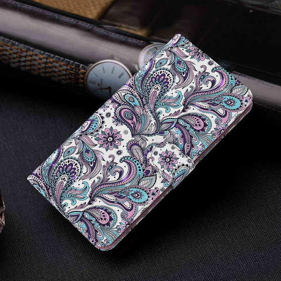 Klapkové puzdro pre Oppo A17, Light Spots Decor, fialové