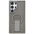 Puzdro pre Samsung Galaxy S25 Ultra, Kickstand Matt Case, pre MagSafe, sivé + sklo na displej