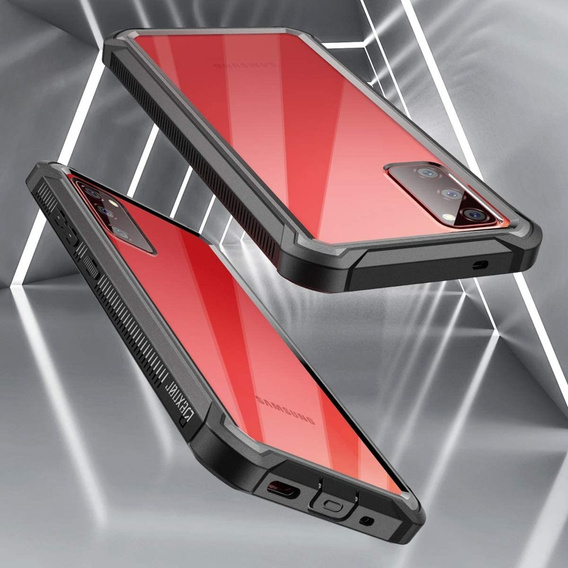 Obal na mobil pre Samsung Galaxy S20 FE, Dexnor Full Body Rugged, transparentné / čierne