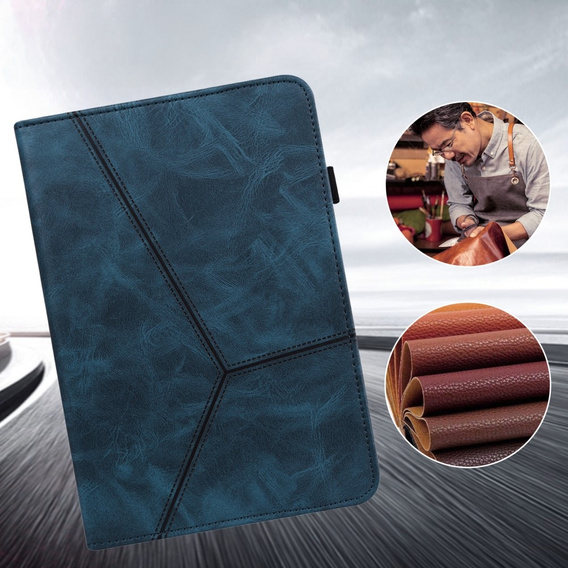 Puzdro pre Samsung Galaxy Tab S10 Lite / S10 FE / S9 FE / S9, Classic, s priestorom pre stylus, modré