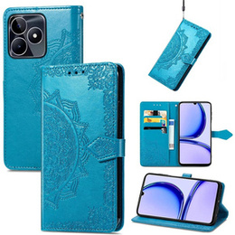 Klapkové puzdro pre Realme Note 50, Mandala, modré