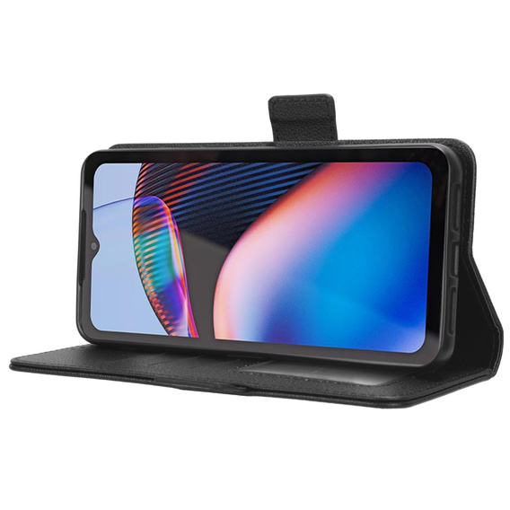 Klapkové puzdro pre Cat S75 5G, Wallet Litchi Magnet, čierne