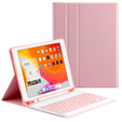 Puzdro + klávesnica iPad 10.2 7/8/9 gen 2019/2020/2021, Keyboard Cover Pen Slot, ružové rose gold