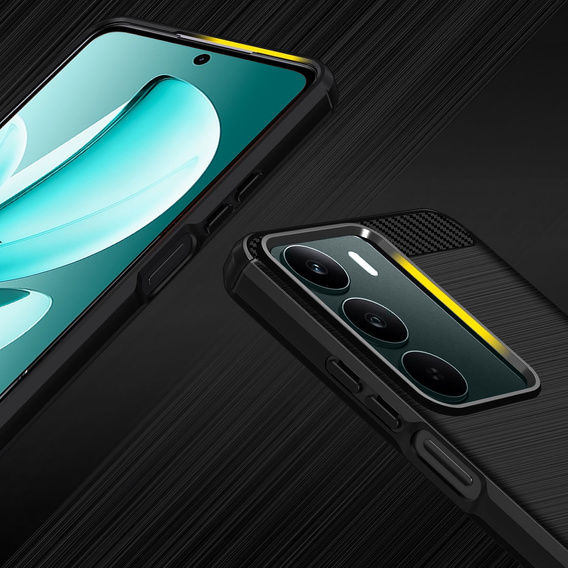 Obal na mobil pre Realme C71, Carbon, čierne
