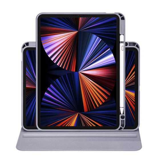 Puzdro pre iPad Pro 11" 2022/2021/2020 (4/3/2 gen.), s priestorom pre stylus, otočné o 360°, fialové