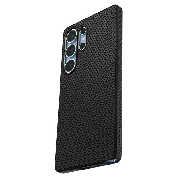 Puzdro Spigen pre Samsung Galaxy S25 Ultra, Liquid Air, čierne + tvrdené sklo 9H