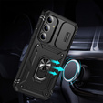 Obal na mobil pre Samsung Galaxy S24+ Plus, CamShield Slide, čierne