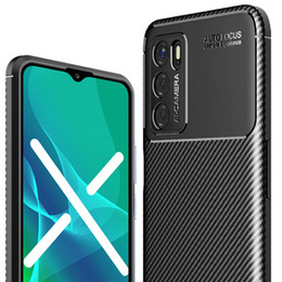 Obal na mobil pre Oppo A16, Carbon Gel, čierne