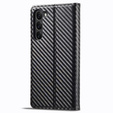 Flipové puzdro pre Samsung Galaxy S24, Carbon LC.IMEEKE, čierne