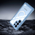Puzdro pre Samsung Galaxy S25 Ultra, Shockproof, so sklom, pre MagSafe, modré