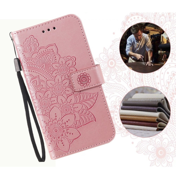 Klapkové puzdro pre Xiaomi Redmi 13C / Poco C65, Mandala Flower, ružové