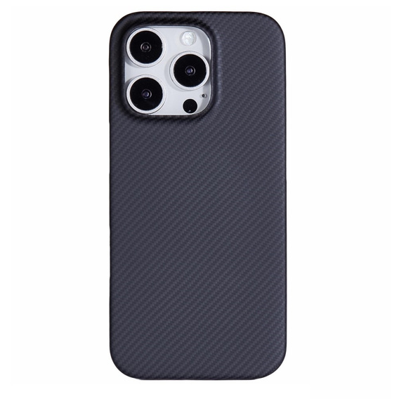 Puzdro pre iPhone 16 Pro, Aramid Fiber Cover, čierne