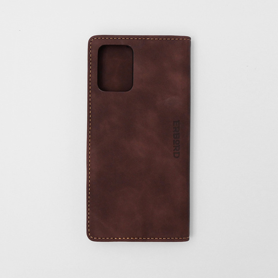 Puzdro pre Motorola Moto E13 4G, ERBORD Vintage, peňaženka s chlopňou, káva