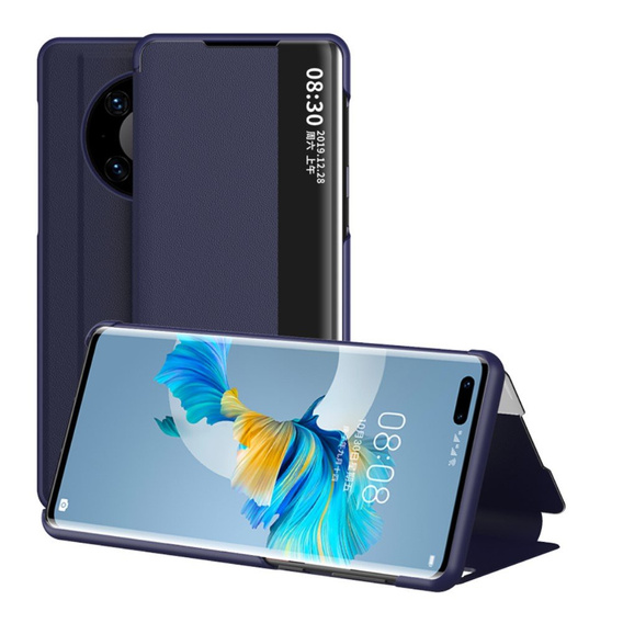 Flipové puzdro pre Huawei Mate 40 Pro, Side View, tmavomodré