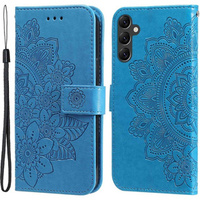 Klapkové puzdro pre Samsung Galaxy A14 4G/5G, Mandala Flower, modré