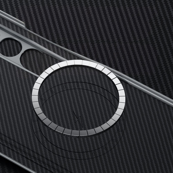 Puzdro SULADA z uhlíkových vlákien pre MagSafe pre Samsung Galaxy Z Fold6 5G, čierne