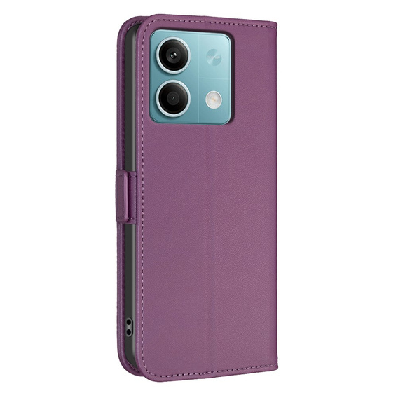 Klapkové puzdro pre Xiaomi Redmi Note 13 5G, BINFEN Wallet, tmavo fialová