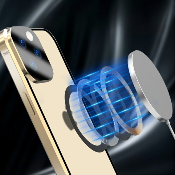 Magnetické puzdro Dual Glass MagSafe pre iPhone 15, zlaté