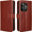 Klapkové puzdro pre Realme GT 6 / 6T, Crazy Horse Wallet, hnedé