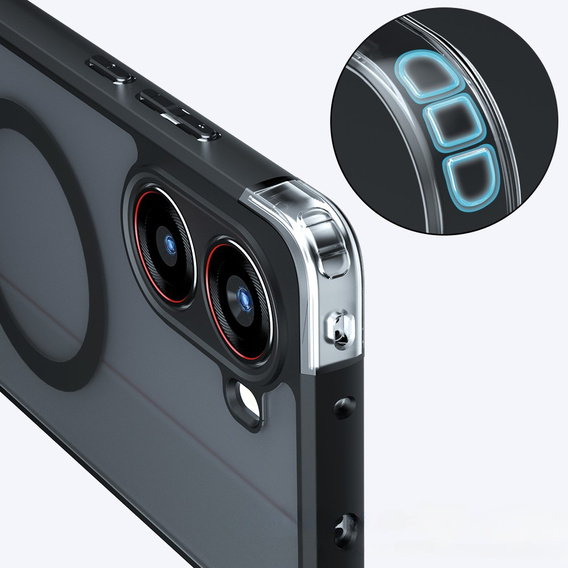 Puzdro pre Xiaomi Poco X7 Pro 5G, pre MagSafe, ERBORD Matt Case, čierny