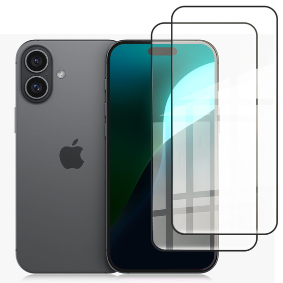 2x tvrdené sklo ERBORD 3D pre iPhone 16 Plus pre celý displej
