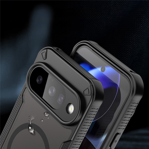 Pancierované puzdro pre Google Pixel 10, pre MagSafe, matné, čierne