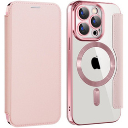 Klapkové puzdro pre iPhone 11 Pro Max, RFID Wallet MagSafe CamShield, ružové