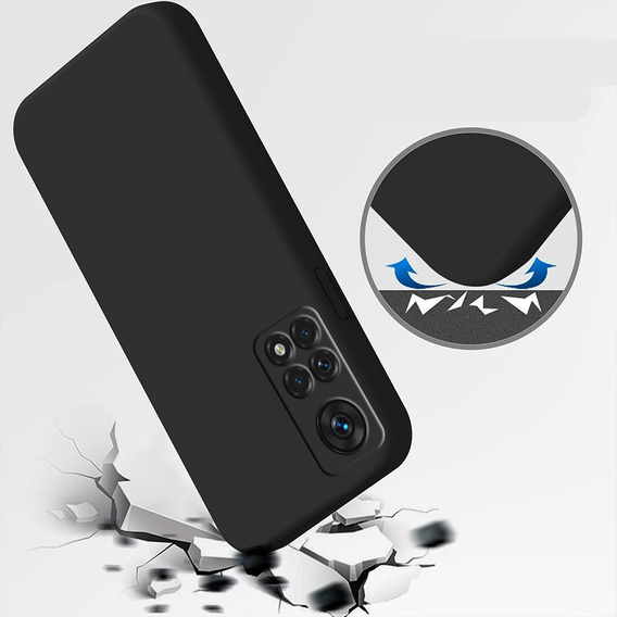 Obal na mobil pre Xiaomi Redmi Note 11 Pro 4G, Silicone Lite, čierne