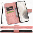 Klapkové puzdro pre Honor 400 Lite, Butterfly, ružové rose gold