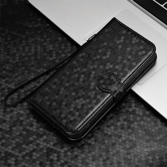Flipové puzdro pre Motorola Moto G86 Power 5G, Wallet Rhombus, čierne