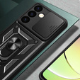 Obal na mobil pre Samsung Galaxy S24+ Plus, CamShield Slide, čierne