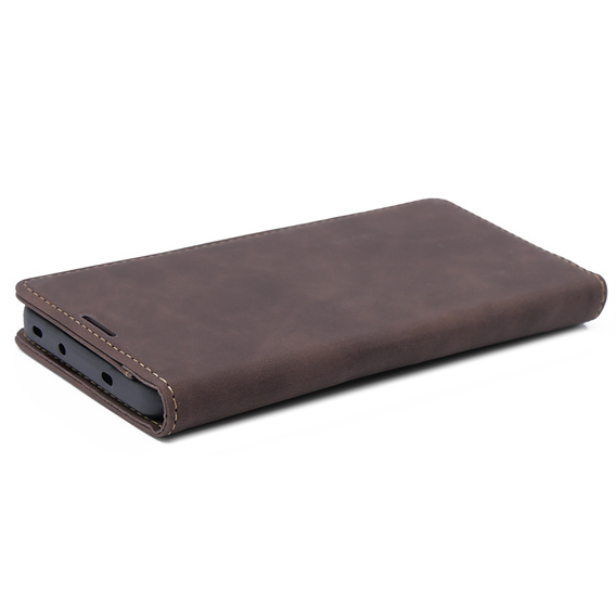 Puzdro pre Xiaomi 13T / 13T Pro, ERBORD Vintage, peňaženka s chlopňou, káva