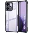 Puzdro pre Oppo Reno 14F, vystužené, priehľadné s čiernymi stranami