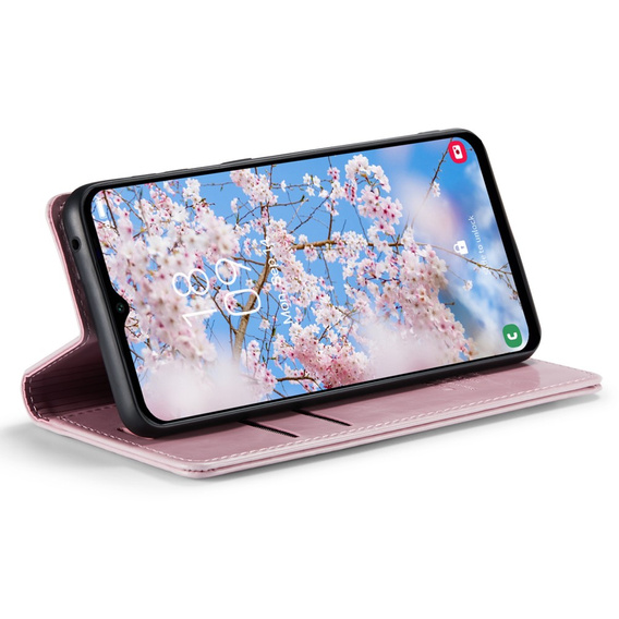 CASEME flipové puzdro pre Samsung Galaxy A14 5G, Waxy Textured, ružové
