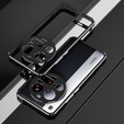 Puzdro pre Xiaomi 15 Ultra, Armor Bumper, s krytom objektívu, čierna / strieborná