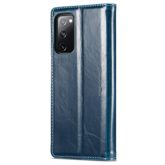 CASEME flipové puzdro pre Samsung Galaxy S20 FE / 5G, Waxy Textured, modré