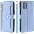 Klapkové puzdro pre Nokia G42, Wallet Zipper Pocket, modré