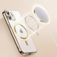 Puzdro pre iPhone 11, Electro MagSafe, zlaté + sklo na displej