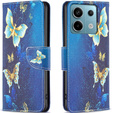 Klapkové puzdro pre Xiaomi Redmi Note 13 Pro 5G, Wallet, Butterflies modré