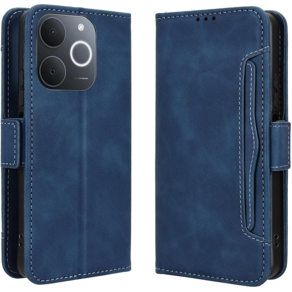 Klapkové puzdro pre Realme Note 70T 4G, Card Slot, tmavomodré